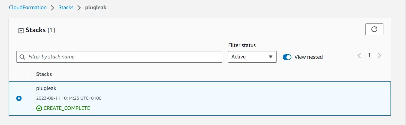 CloudFormation Stack Deployed