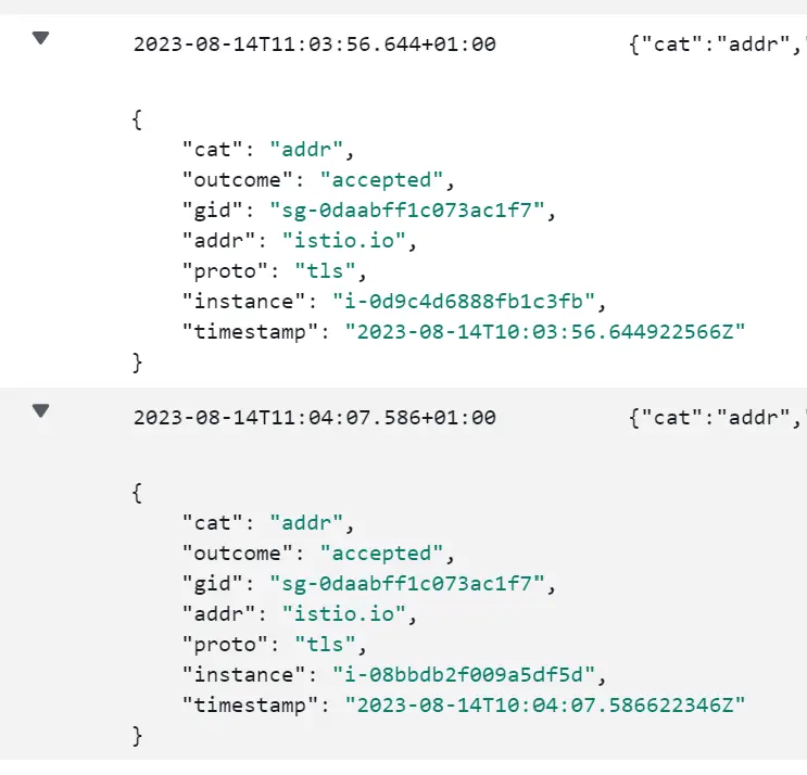 Config logs