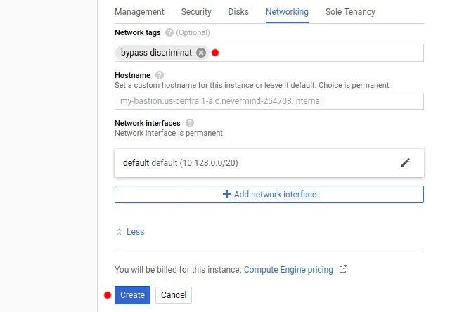 GCP VM Network Tags to bypass DiscrimiNAT