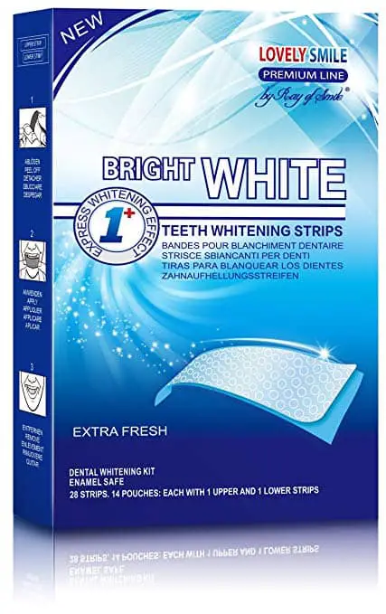 bright white teeth whitening strips